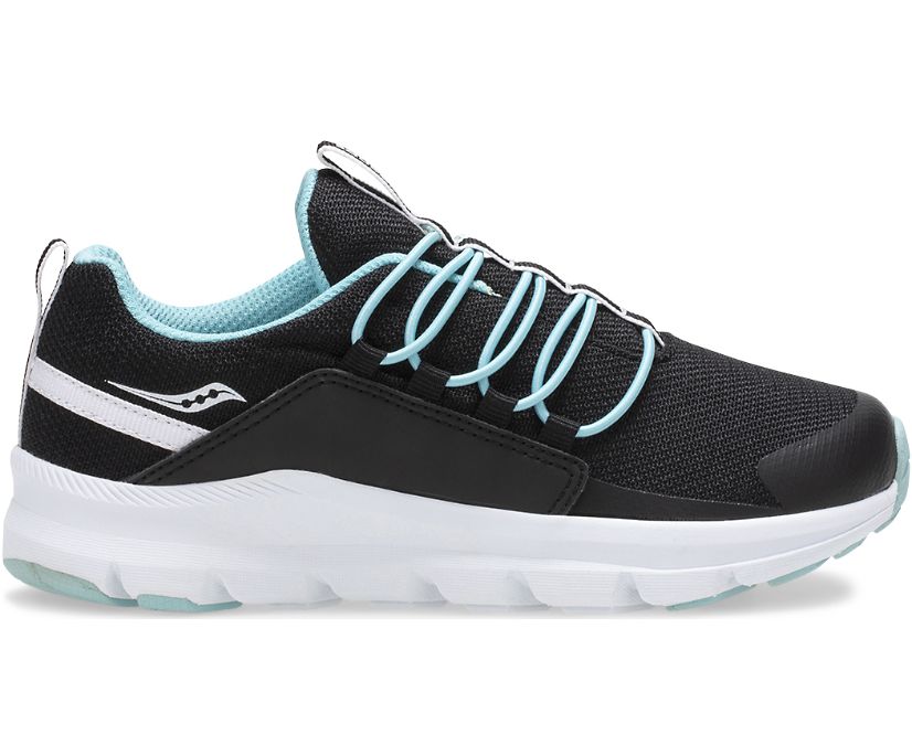 Saucony Stretch & Go Kids\' Sneakers Black / Turquoise | AU 765AHKP